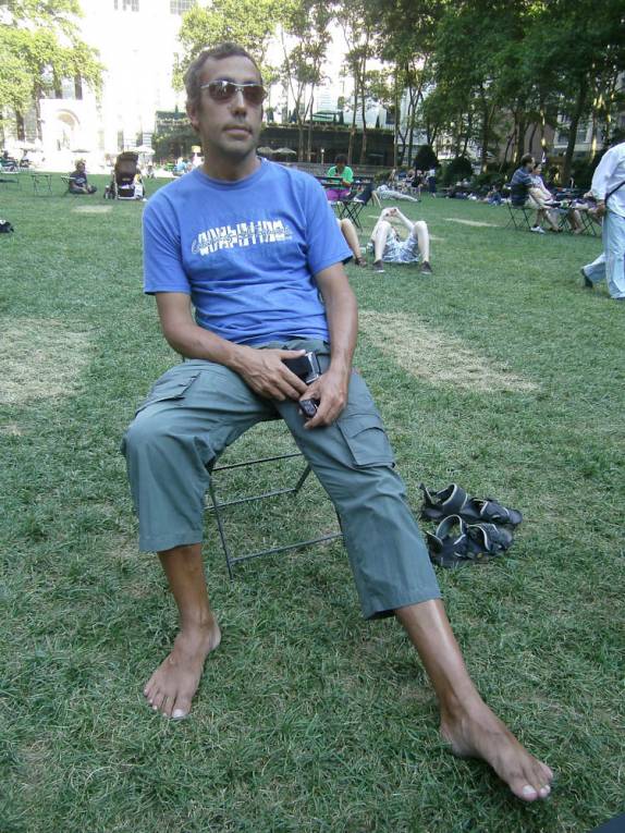 Relaxando no delicioso Bryant Park, em Nova Iorque, nos Estados Unidos